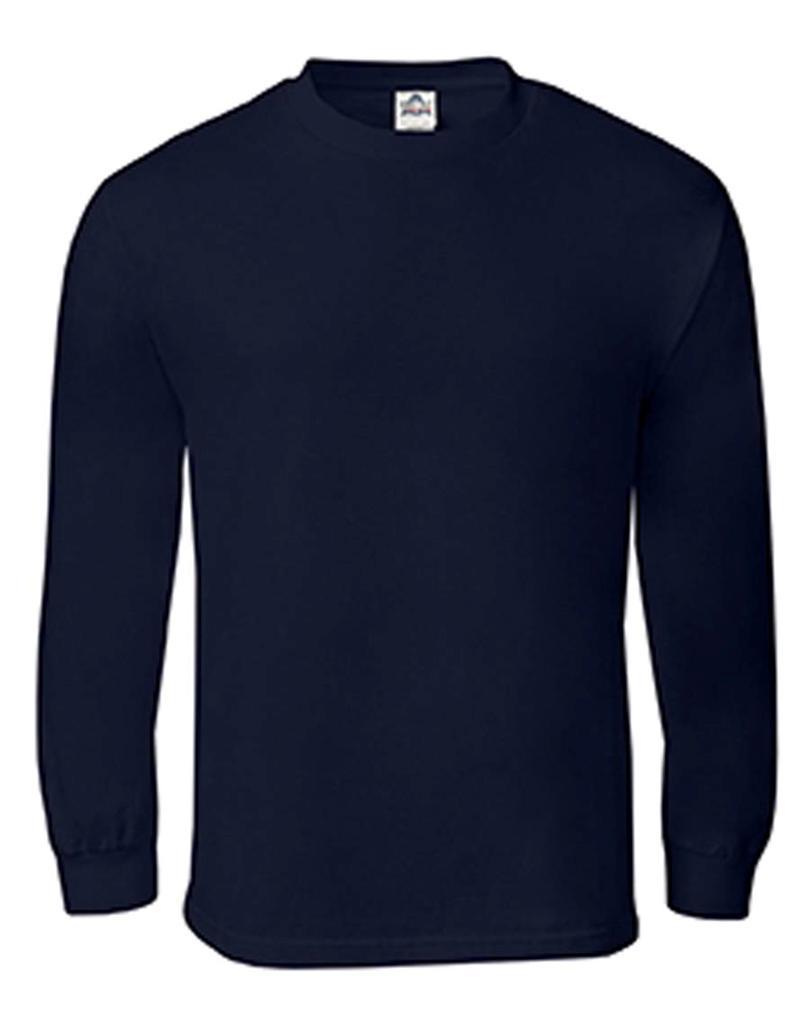 New Mens AAA Black Navy Blue Plain Long Sleeve T-Shirt S M L XL 2XL 3XL 4XL 5XL