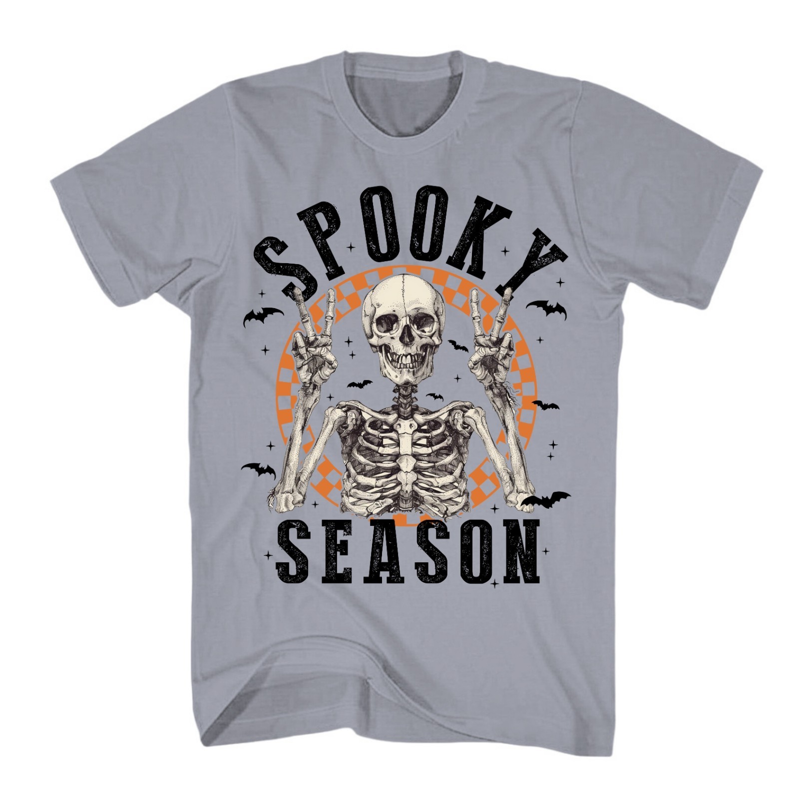 Halloween Shirt Vintage Retro Skeleton Scary Spooky Season Funny Novelty T-Shirt