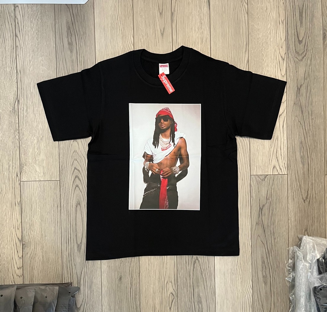 Size Medium – Supreme Short Sleeve Playboi Carti Black T-Shirt (FREE SHIPPING)