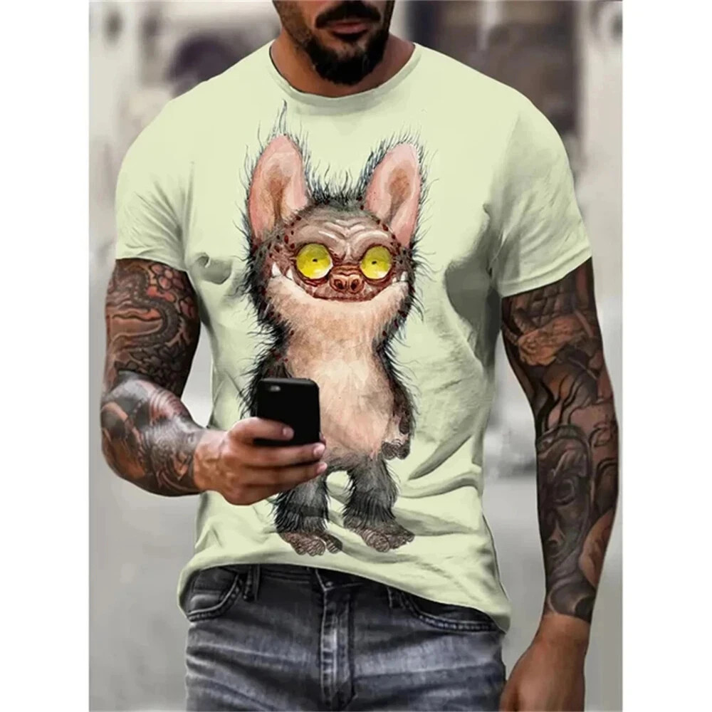 New Summer Men Vintage T-Shirt 3D Printed Funny Graphic Tops Tees Male T shirts