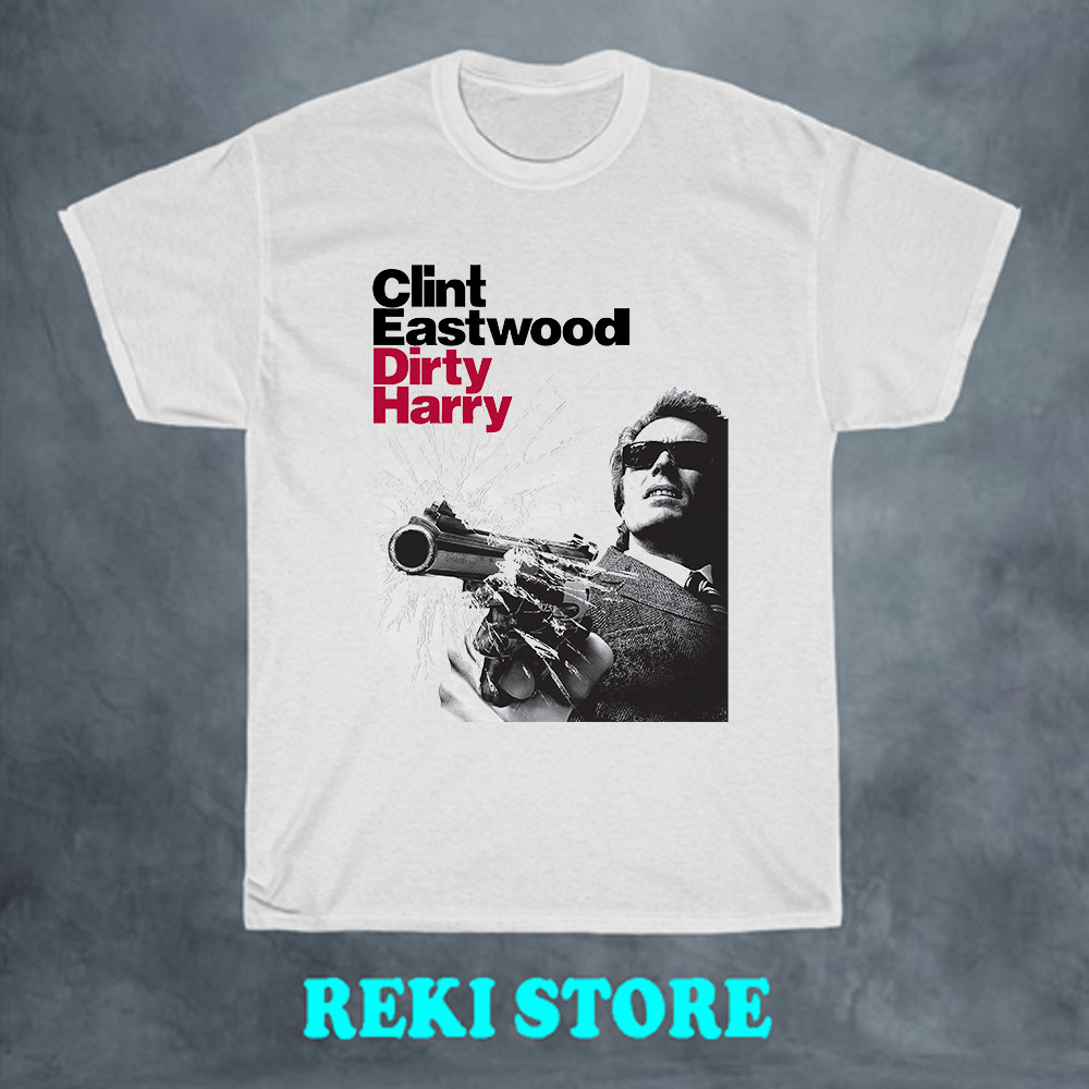Dirty Harry Clint Eastwood Movie Men’s White T-shirt Size S-5XL