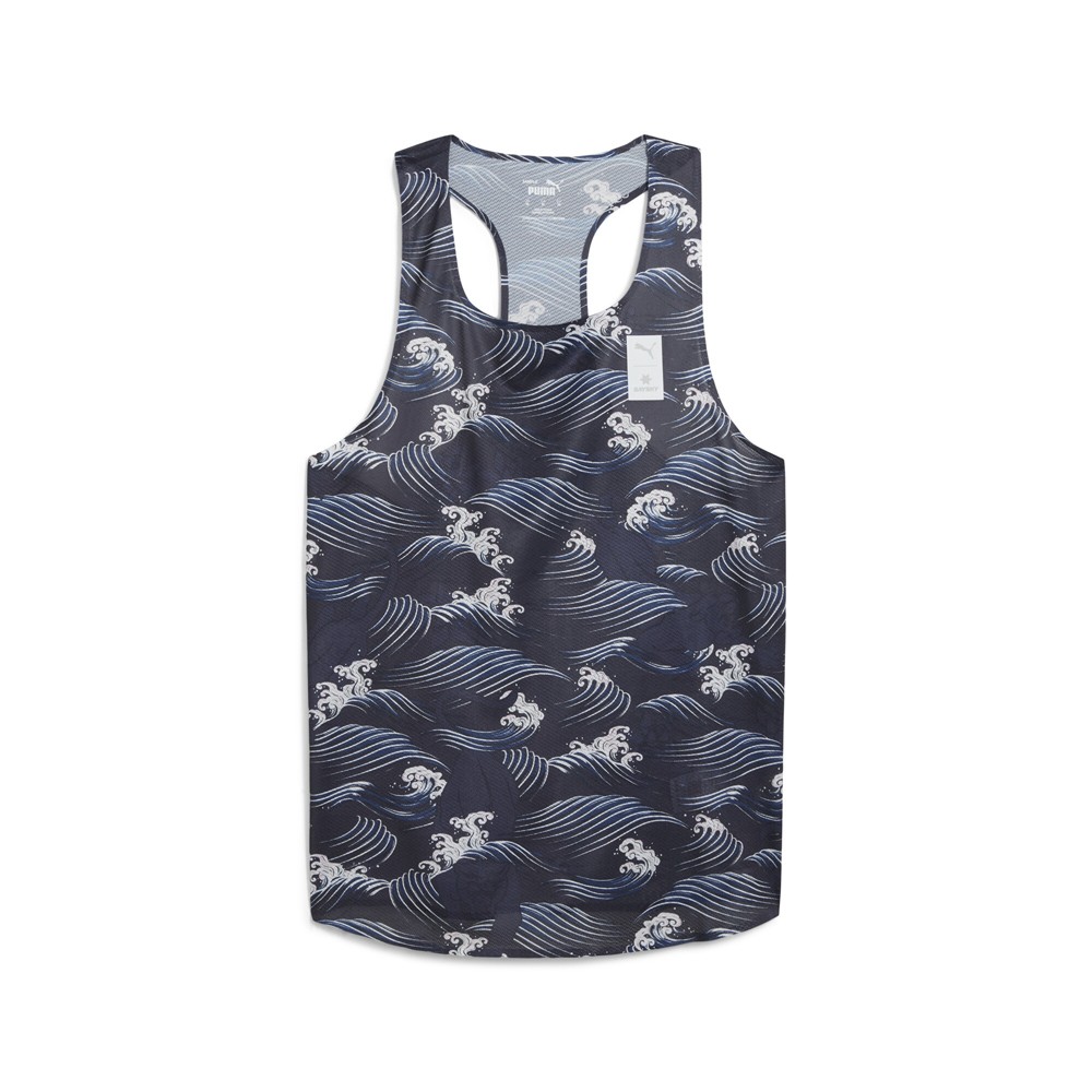 PUMA X Saysky Graphic Crew Neck Tank Top Mens Blue Casual Athletic 52695616