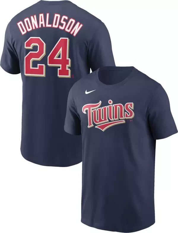 BRAND NEW NIKE MINNESOTA TWINS BLUE TEE SHIRT JOSH DONALDSON #24 (M, L, XL, XXL)