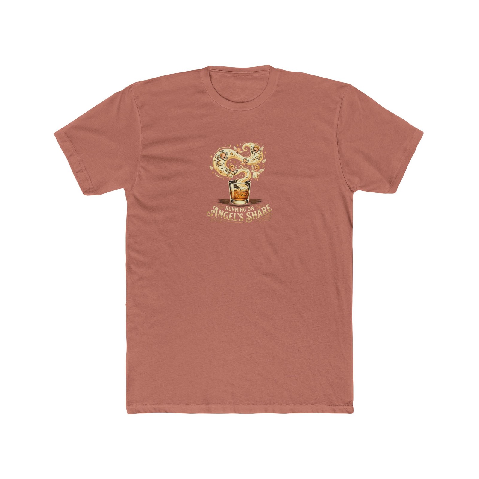Running on Angel’s Share Whiskey Illustration T-Shirt