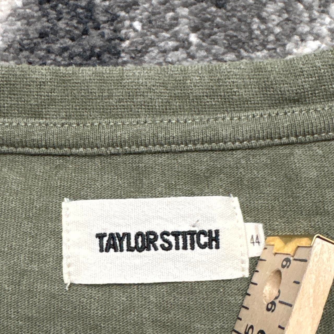Taylor Stitch Organic Cotton Shop Tee Shirt Mens 44 XL Bag Green Heavy Huckberry