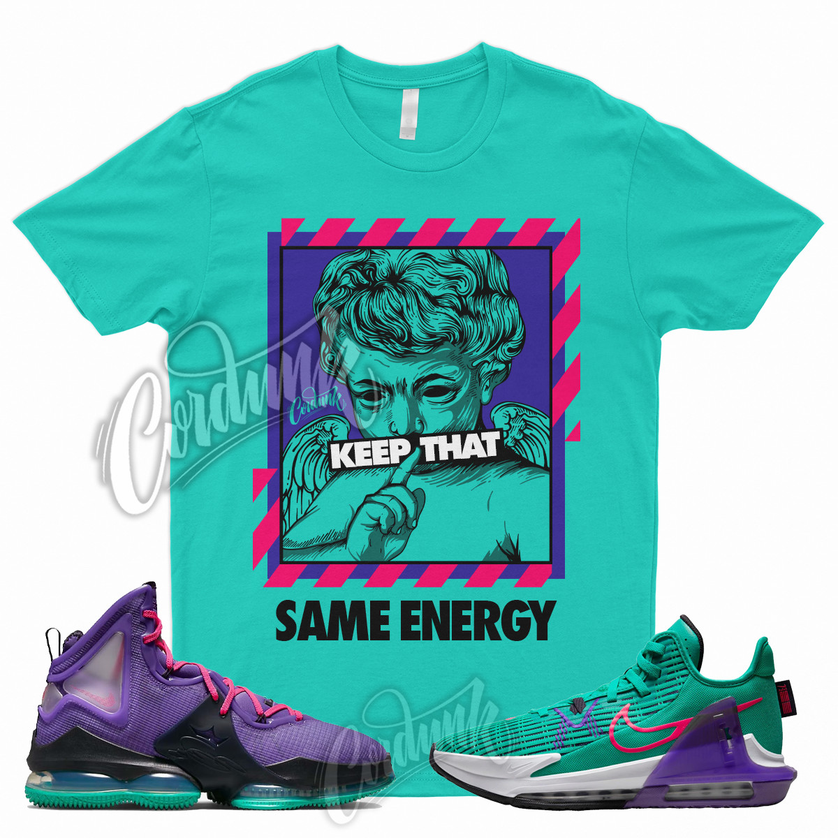 ENERGY Shirt for LeBron 19 Purple Teal South Beach Emerald Witness 6 Wild Berry