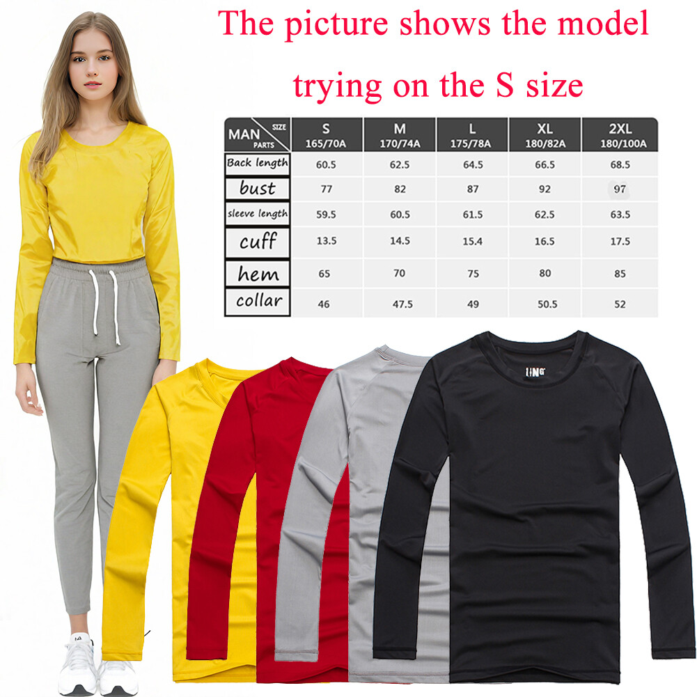 Athletic Long Sleeve Compression Shirts Men’s Dry Fit Sports Gym Shirts Workout