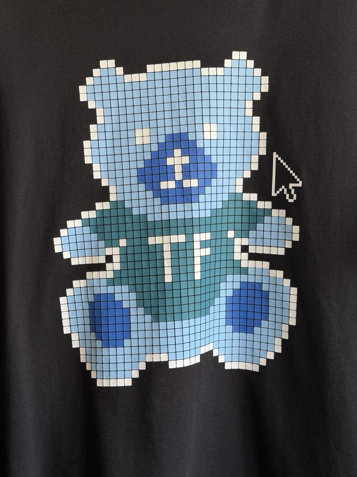 Teddy Fresh Pixel Teddy Long Sleeve T-Shirt – Black – Size Medium – Rare