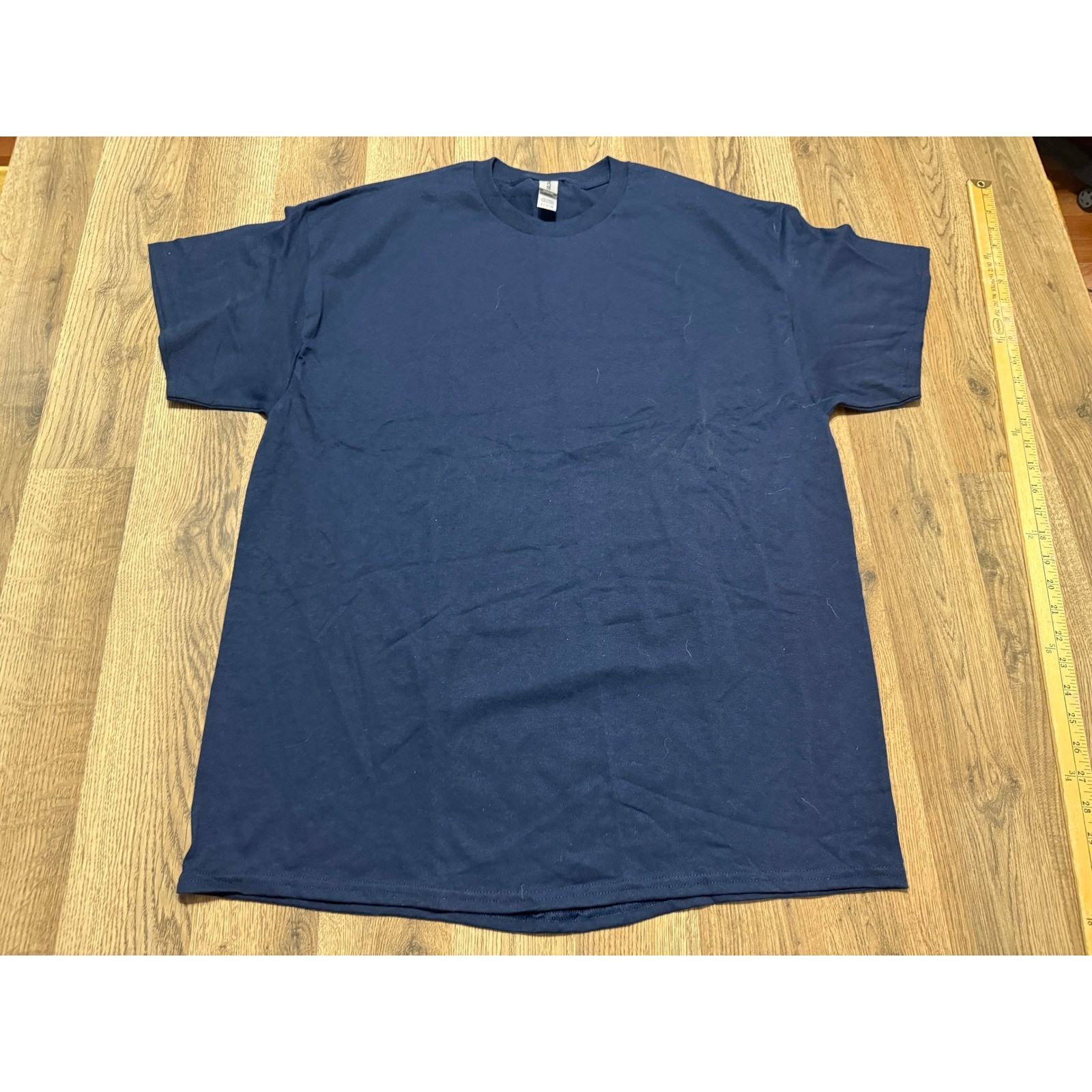 Gildan T-Shirt Mens XL Navy Blue Adult DryBlend Short Sleeve Crew Neck Excellent