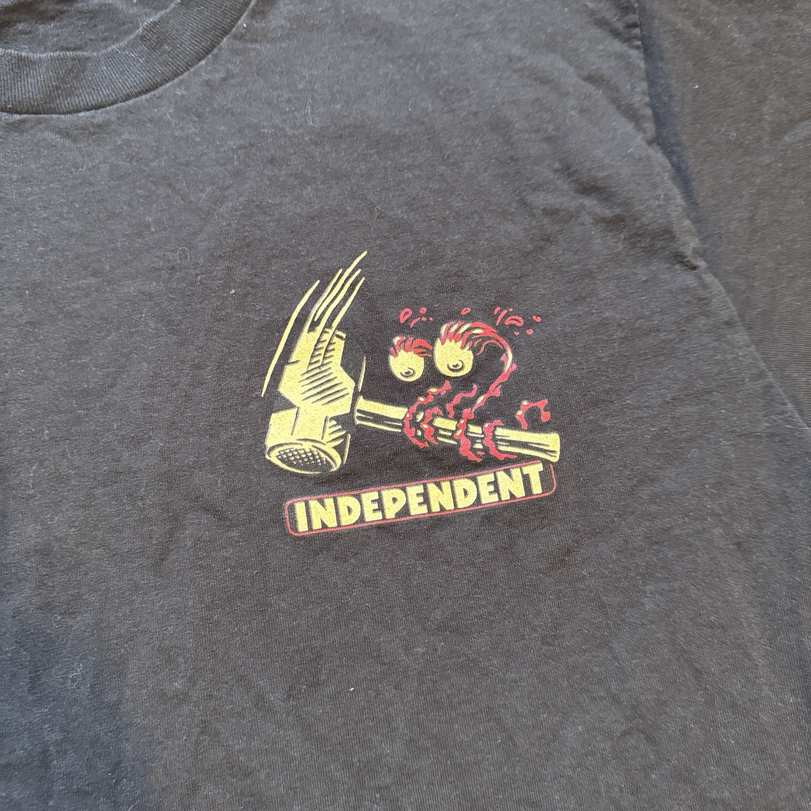 Y2K Independent Truck Co Time To Grind Skate Tee Black Graphic Shirt Sz M 🛹🔥