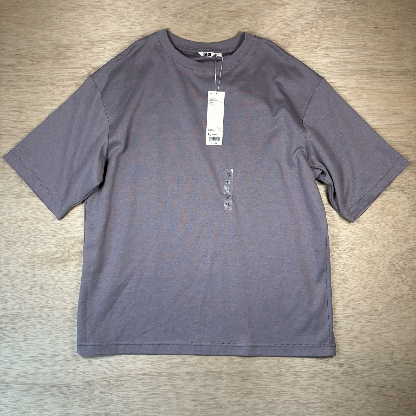 UNIQLO U AIRism Cotton Oversized Purple T-shirt size XL