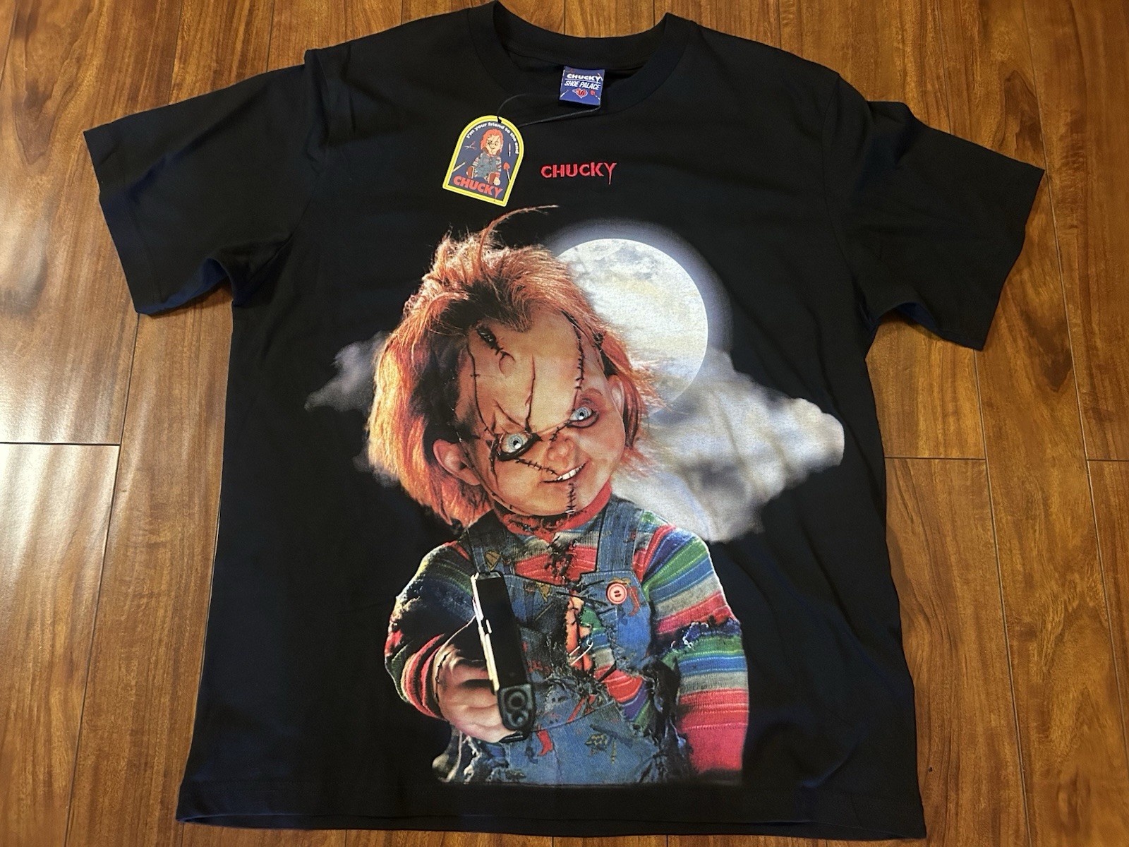 Chucky Childs Play Get The Strap Gun X Shoe Palace SP T Shirt M
