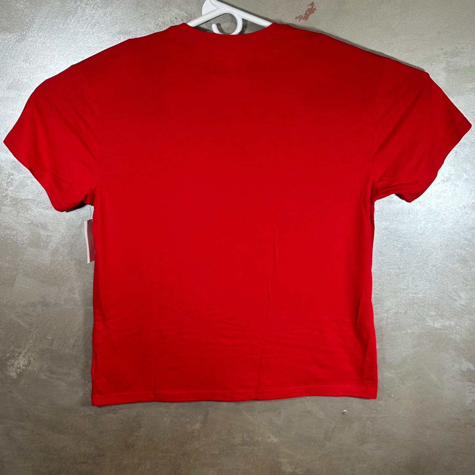 Athletic Works Mens L Red Moisture Wicking Tri-Blend Short Sleeve T-Shirts 2 New
