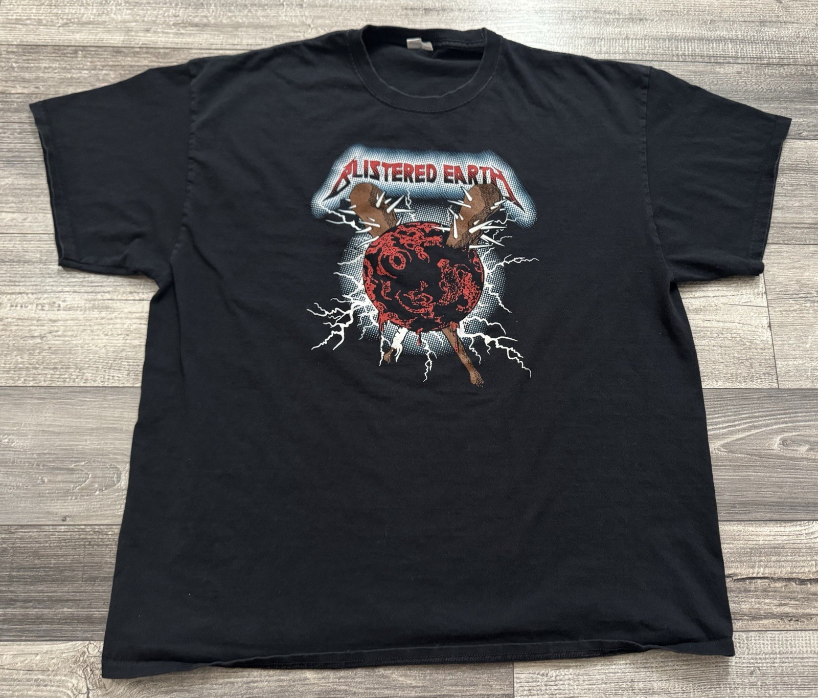 Blistered Earth Shirt Metallica Cover Band Adult Size 2XL Black Metal Music Tee