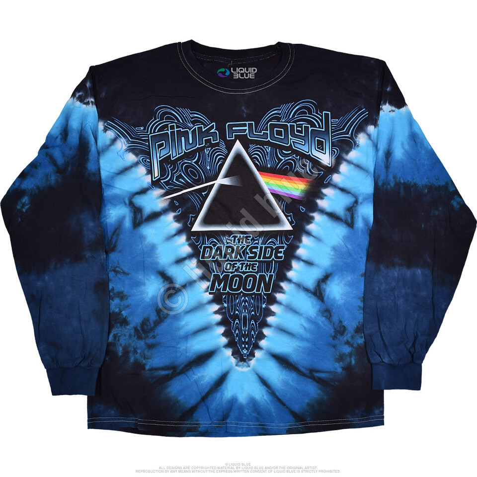 PINK FLOYD-DARK SIDE OF THE MOON-LONG SLEEVE-TIE DYE T-SHIRT M,L,XL,XXL
