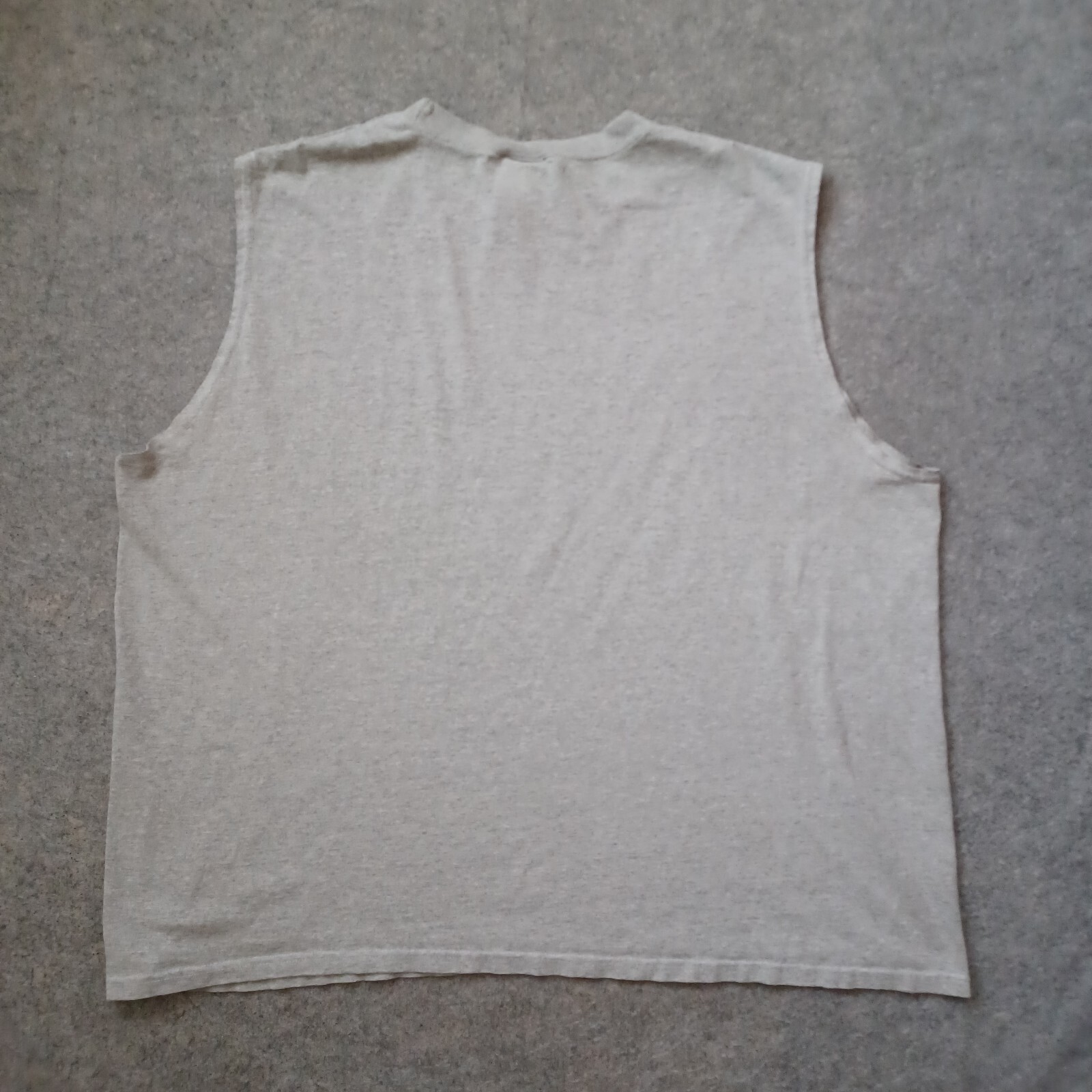Vintage Nike Tank T Shirt Mens XL Gray Center Swoosh Collar Muscle Basketball