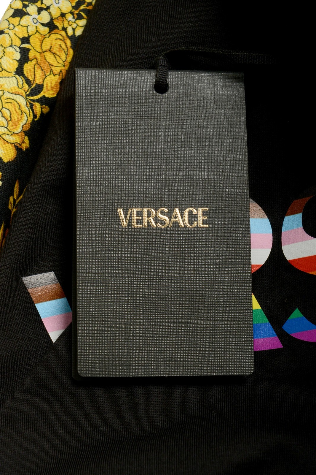 Versace Men’s Barocco Pride Print Multi-Color Short Sleeve T-Shirt US XS IT 46