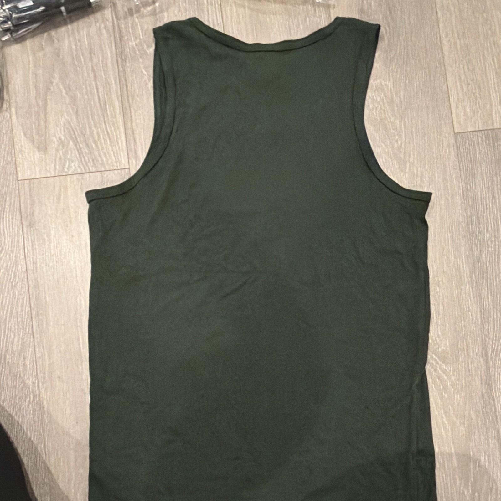 Gildan Heavy Cotton Men’s M Green Scoop Neck Sleeveless Jameson Logo Tank Top