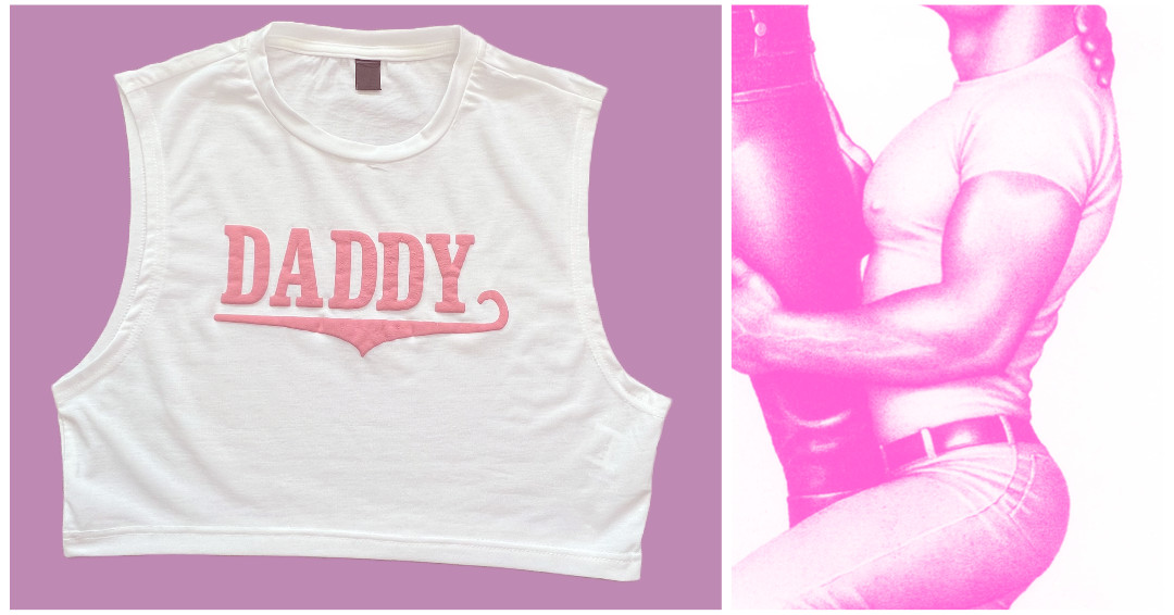 H.E.Arts Puff DADDY logo custom print men white crop sleeveless tank top S M L