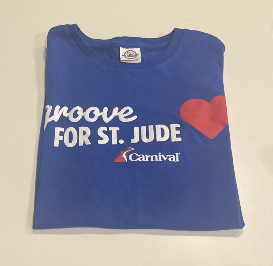 Men’s Carnival Cruise Line Groove For St. Jude Blue T-Shirt- Size Medium