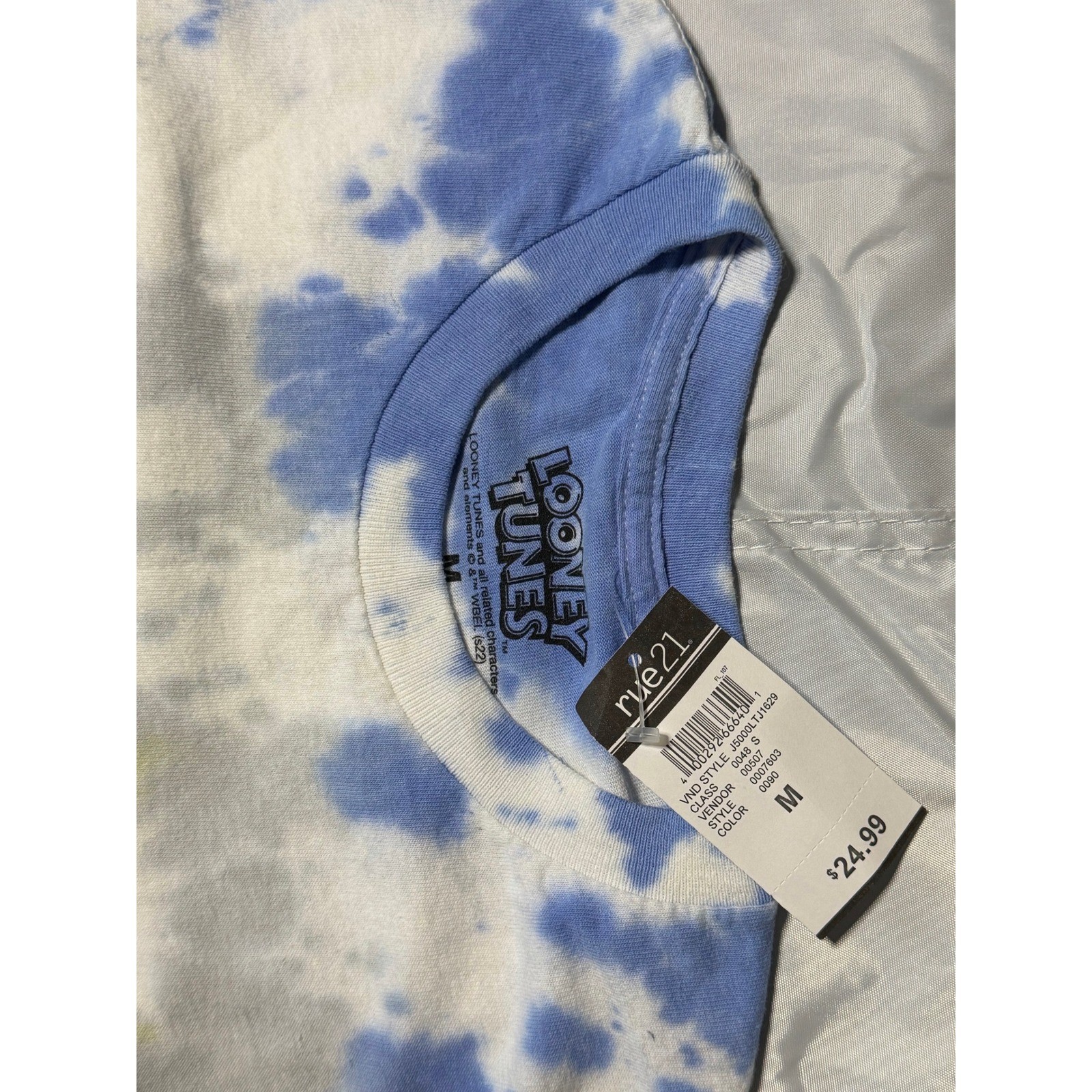 Looney Tunes Be Yourself Tie Dye Graphic T-Shirt Mens Medium Bugs Bunny New