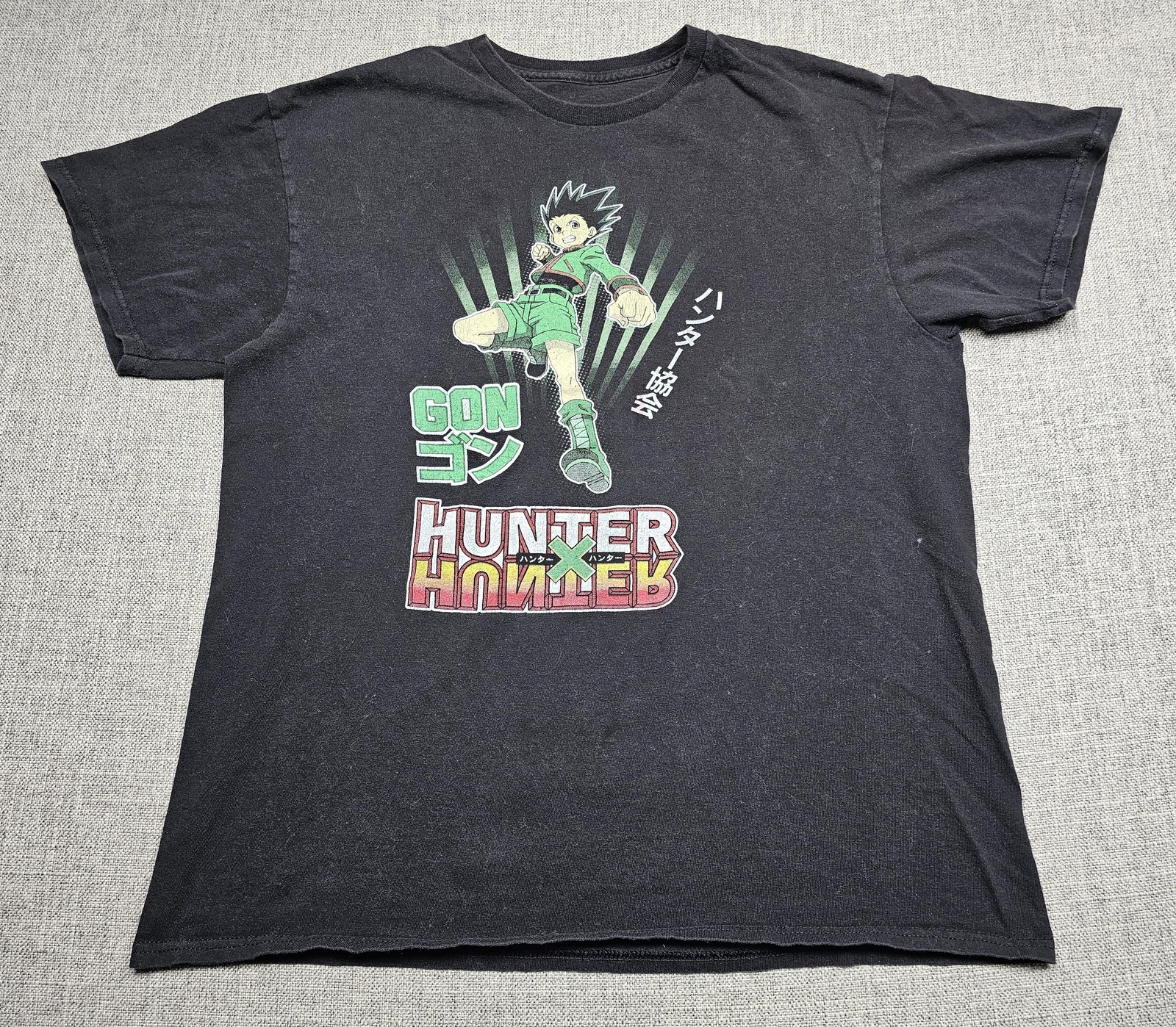 Hunter x Hunter Shirt Mens Large Black Gon Freecss Anime Manga Graphic Tee TV