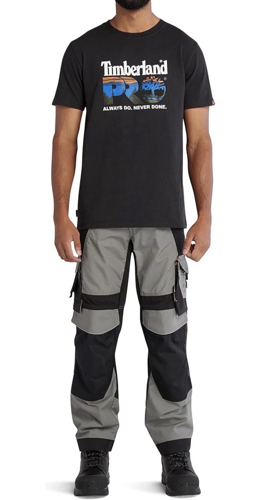 Timberland PRO Men’s Core Chest Logo Short-Sleeve T-Shirt Small Black