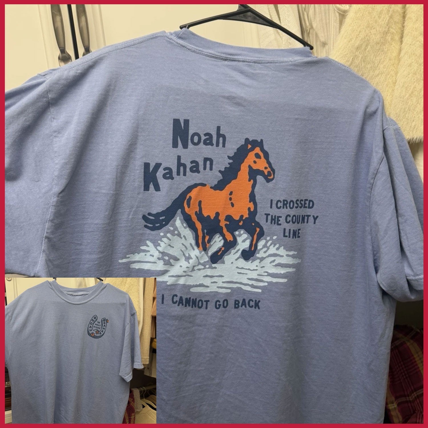 REPRINT Noah Kahan Merch The Great Divide North American Tour 2026 Shirt Horse