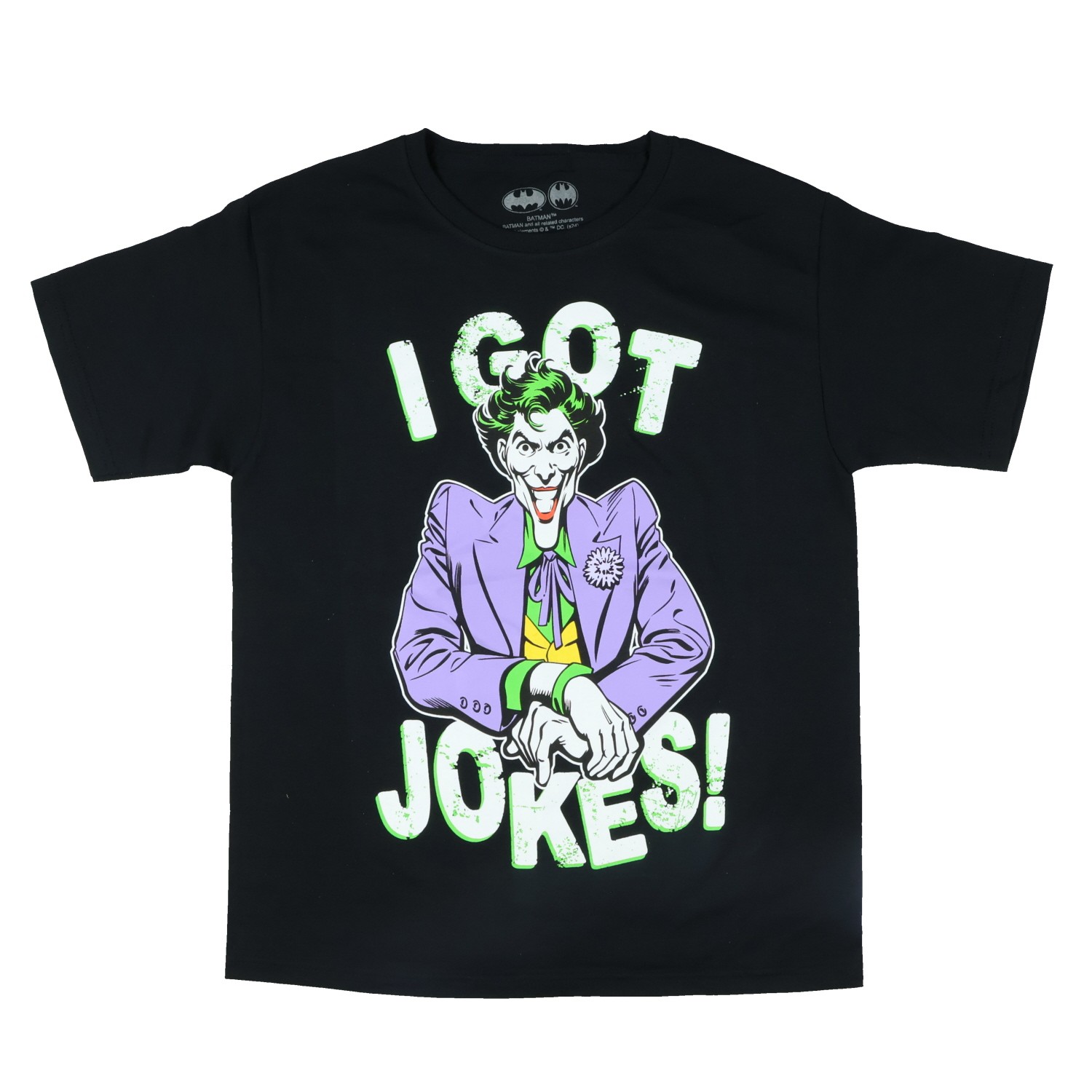 Batman T-Shirt Boys’ The Joker I Got Jokes! Short-Sleeved Graphic Top