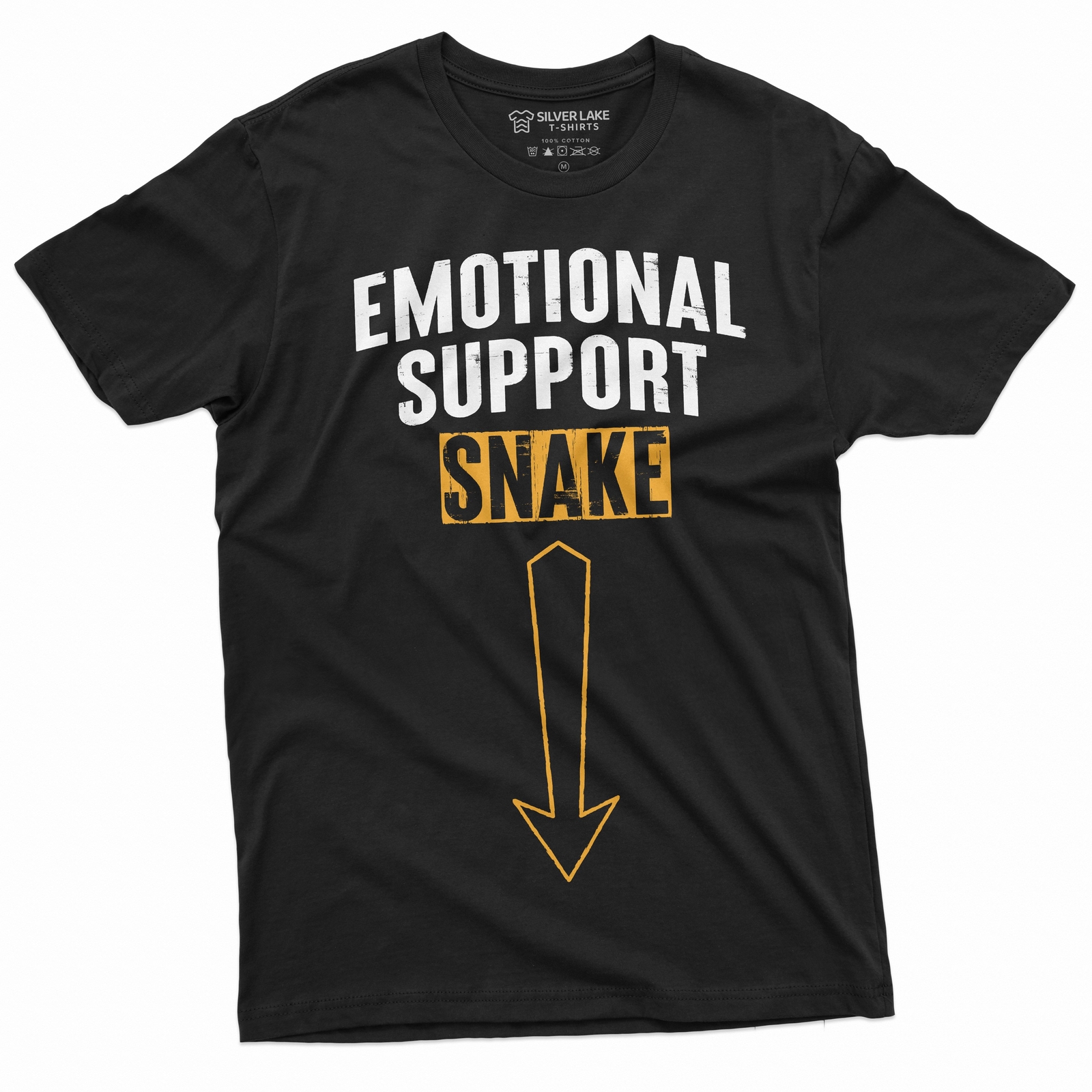 Funny Humorous T-Shirt Emotional Support Snake Tee Funny Adult Joke T-Shirt
