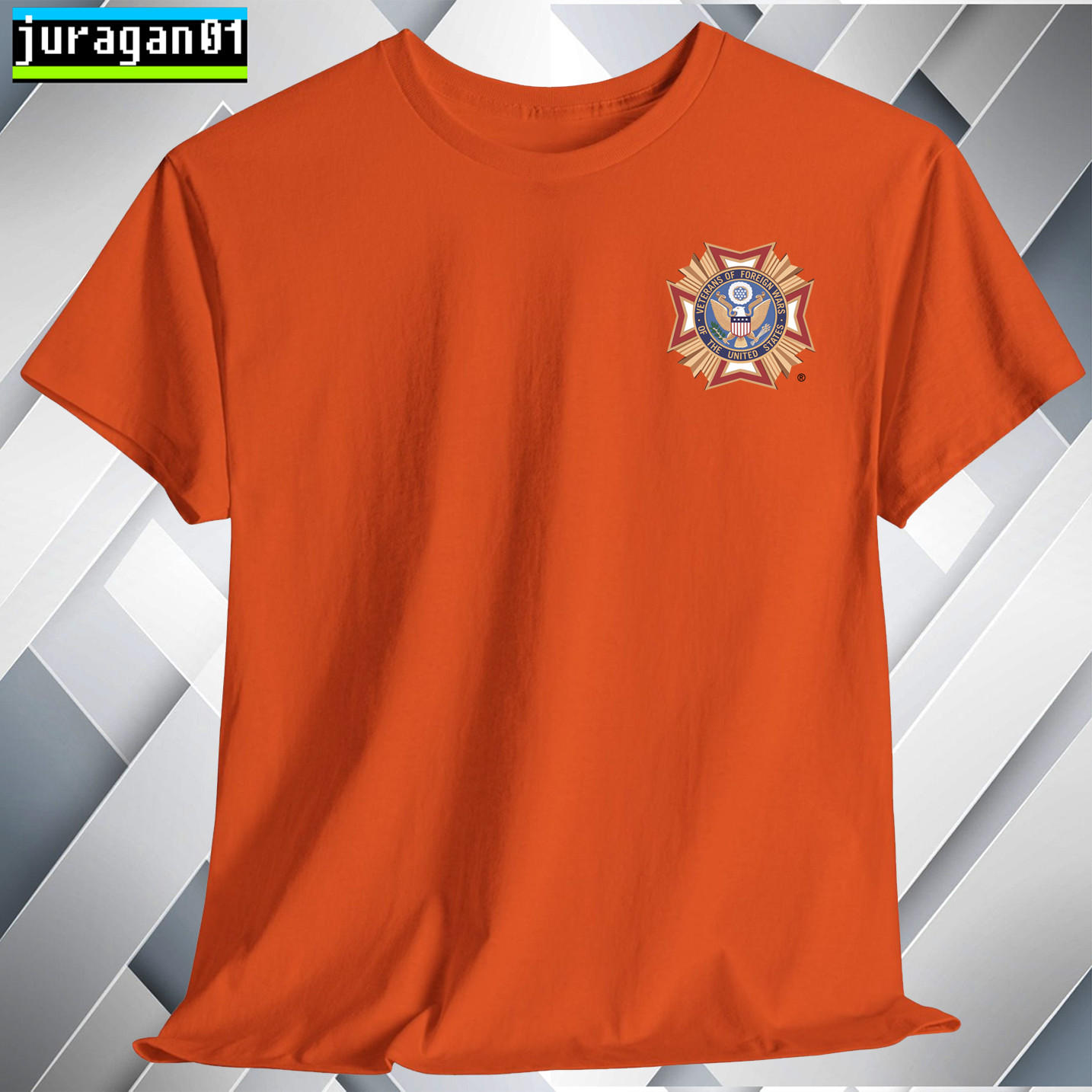 VFW Veterans of Foreign T-Shirt Black Navy White Grey Red Orange Choco S to 5XL