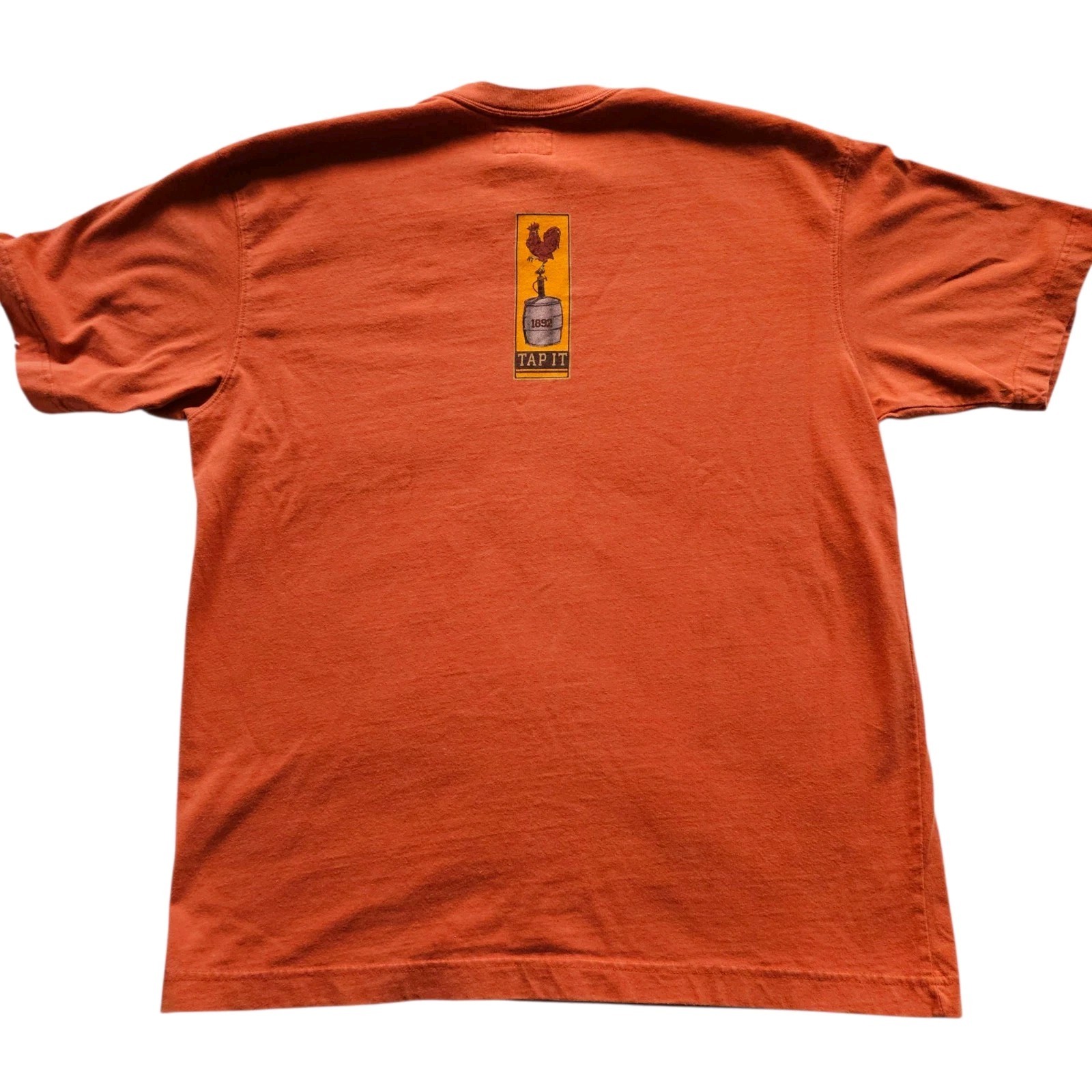 Vintage Abercrombie & Fitch Tap IT Y2K Graphic Tee M Banned Shirt Rare Orange