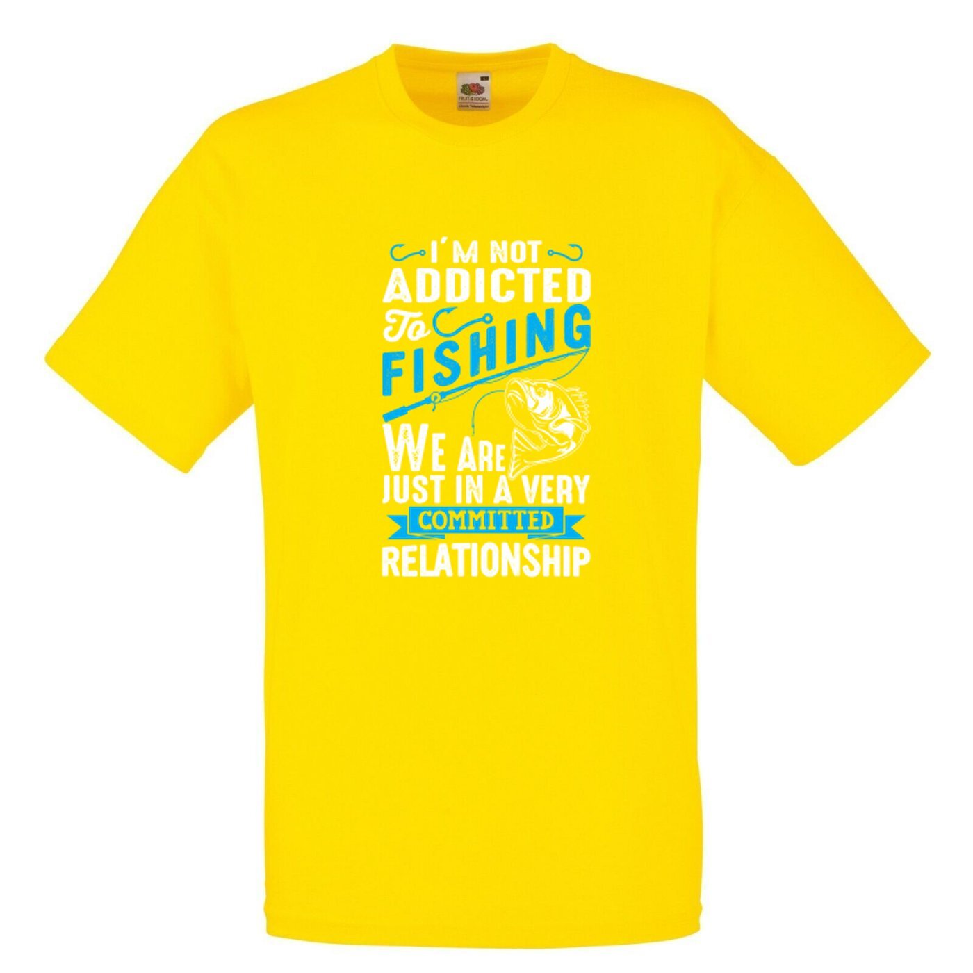 Fishing Addicted Relationship Humour Novelty T Shirt Various Colours And Sizes