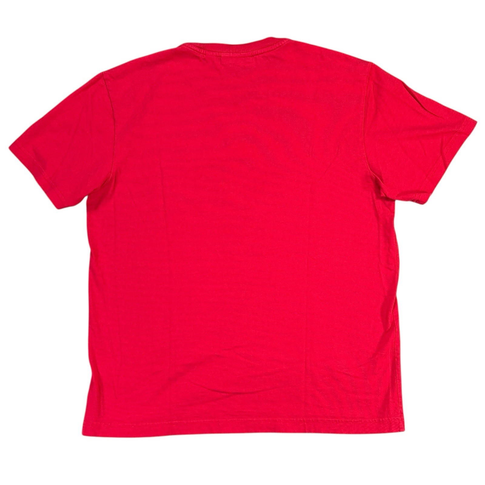 Lacoste Mens L Tonal Crocodile Graphic Print T-Shirt Red/White Athletic Fit Slim