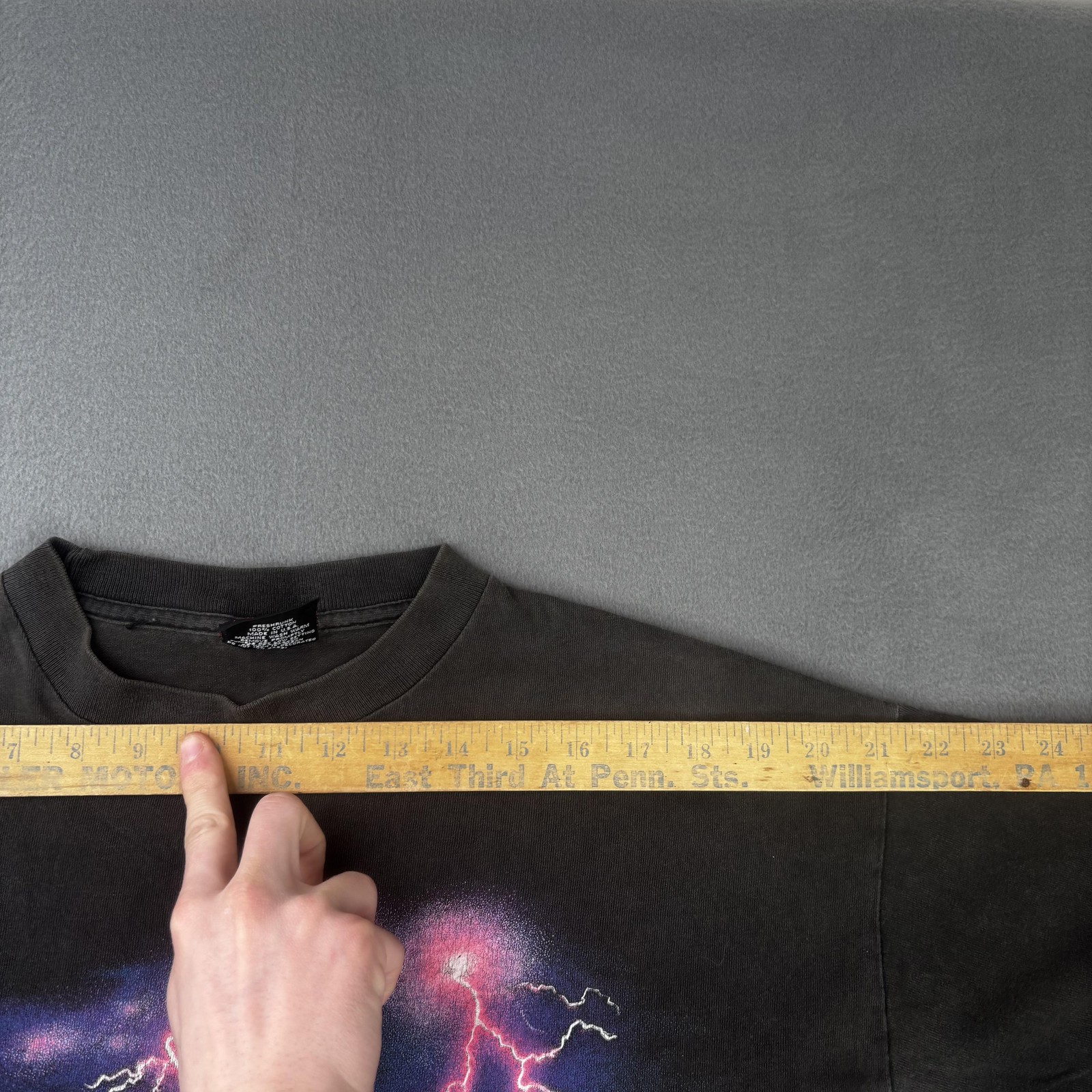 Vintage Signal Sport Shirt Mens Large Black Horses Lightning Double Sided 1992