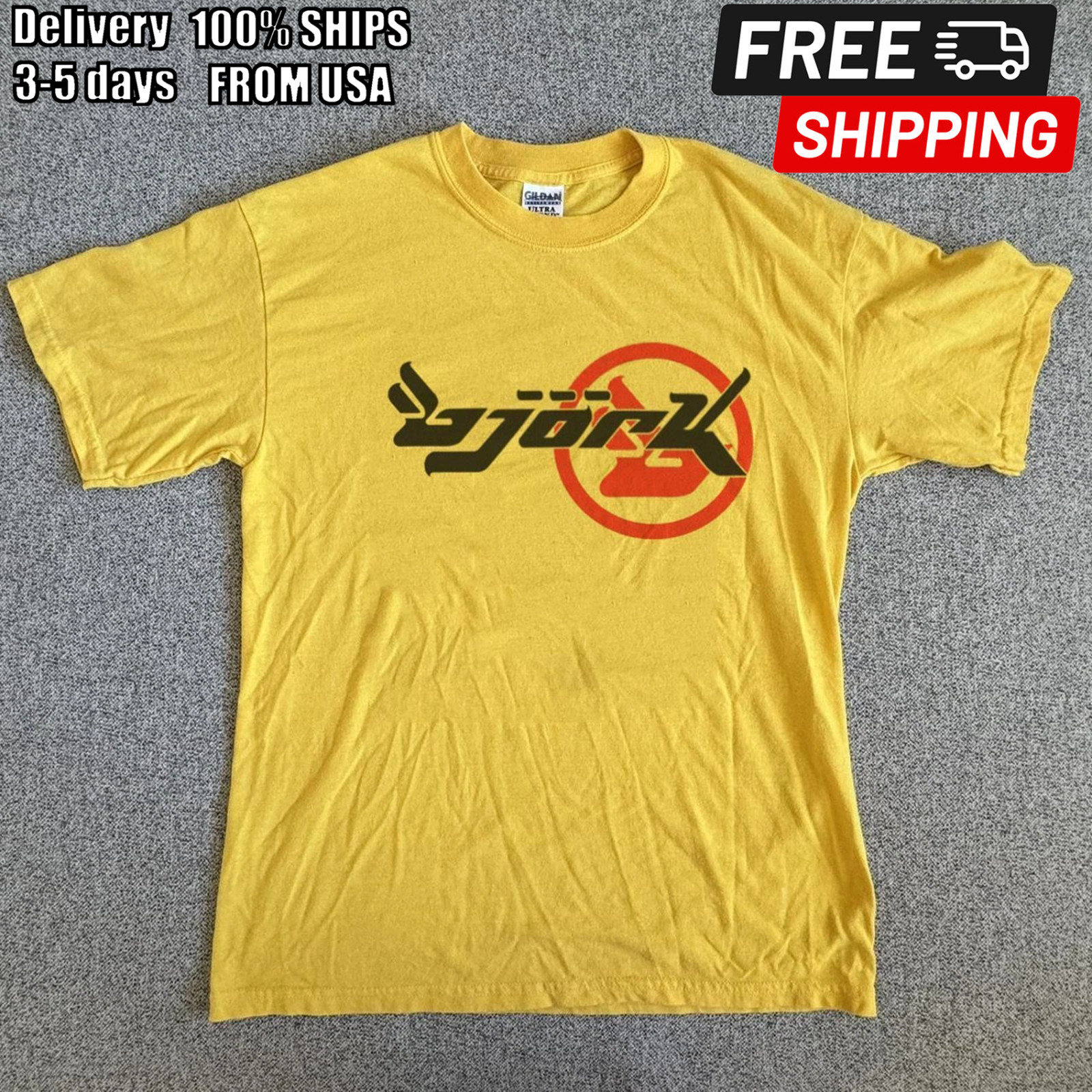 Bjork logo Basic style Daisy Short sleeve T shirt Remake tee Unisex NH16325