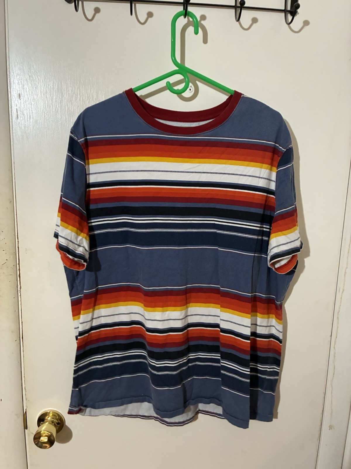 Arizona Jeans Co. Adult 2XL Multicolored Striped Cotton T-Shirt