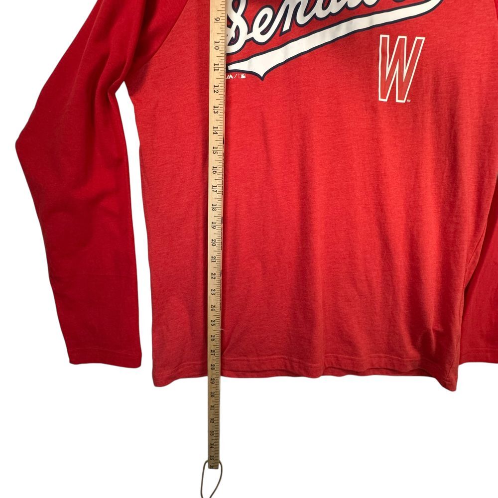 Majestic Washington Senators MLB Baseball Lightweight Hooded Raglan T-Shirt L