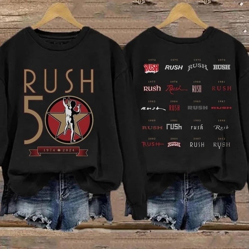 Rush Concert Shirt 2026, Rush 50th Tour Tee, Classic Rock Band Shirt