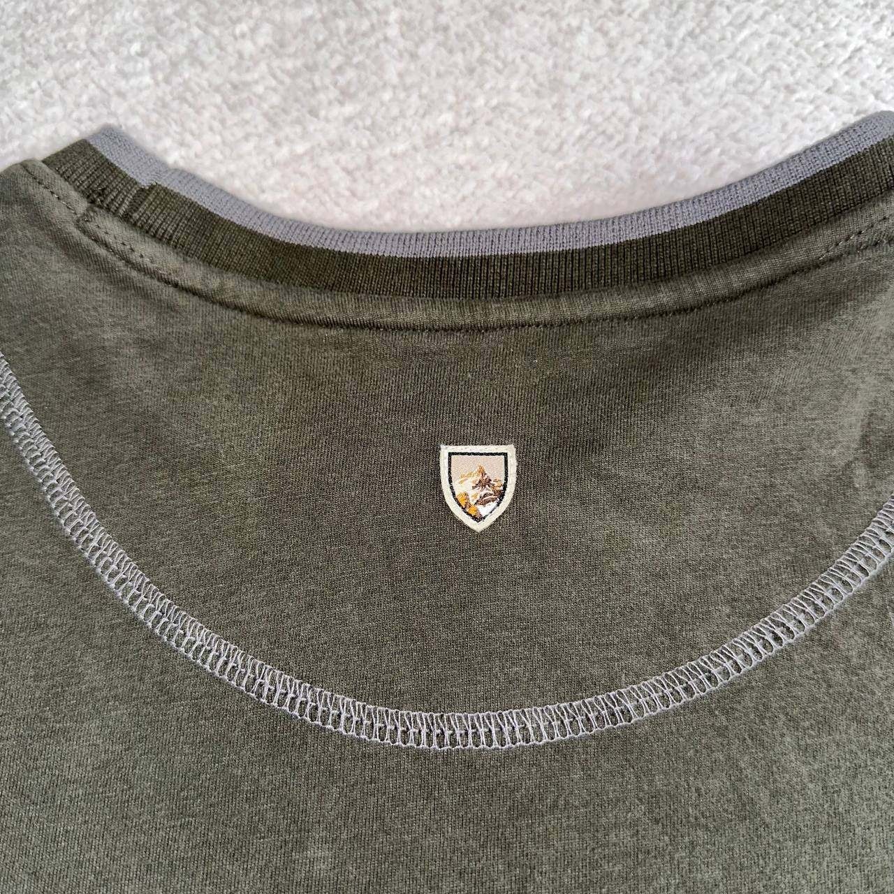 Kuhl Kommando Wildfibre Long Sleeve T-Shirt Olive Green Organic Cotton Zip XL