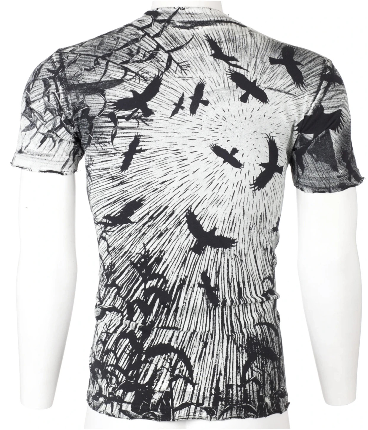 AFFLICTION Men’s Short Sleeve T-Shirt CORN REAPER White tattoo Biker S-4XL