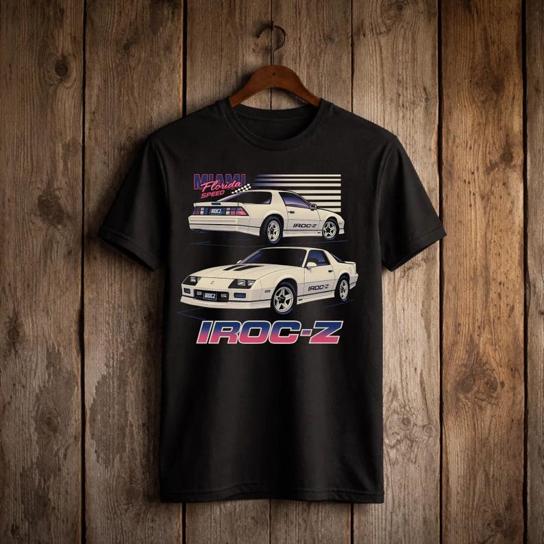 IROC-Z Camaro Tee, 80s Muscle Retro Shirt, Classic Chevy Gift, Vintage Racing Ap