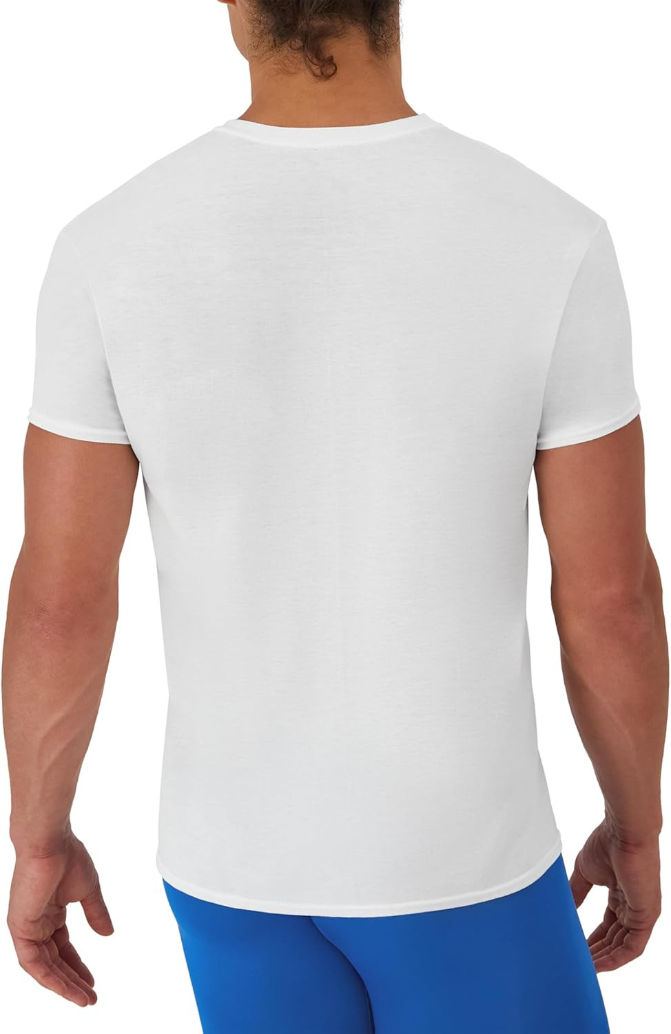 Mens TShirt Pack White Moisture Wicking Crewneck Undershirt 5 Pk