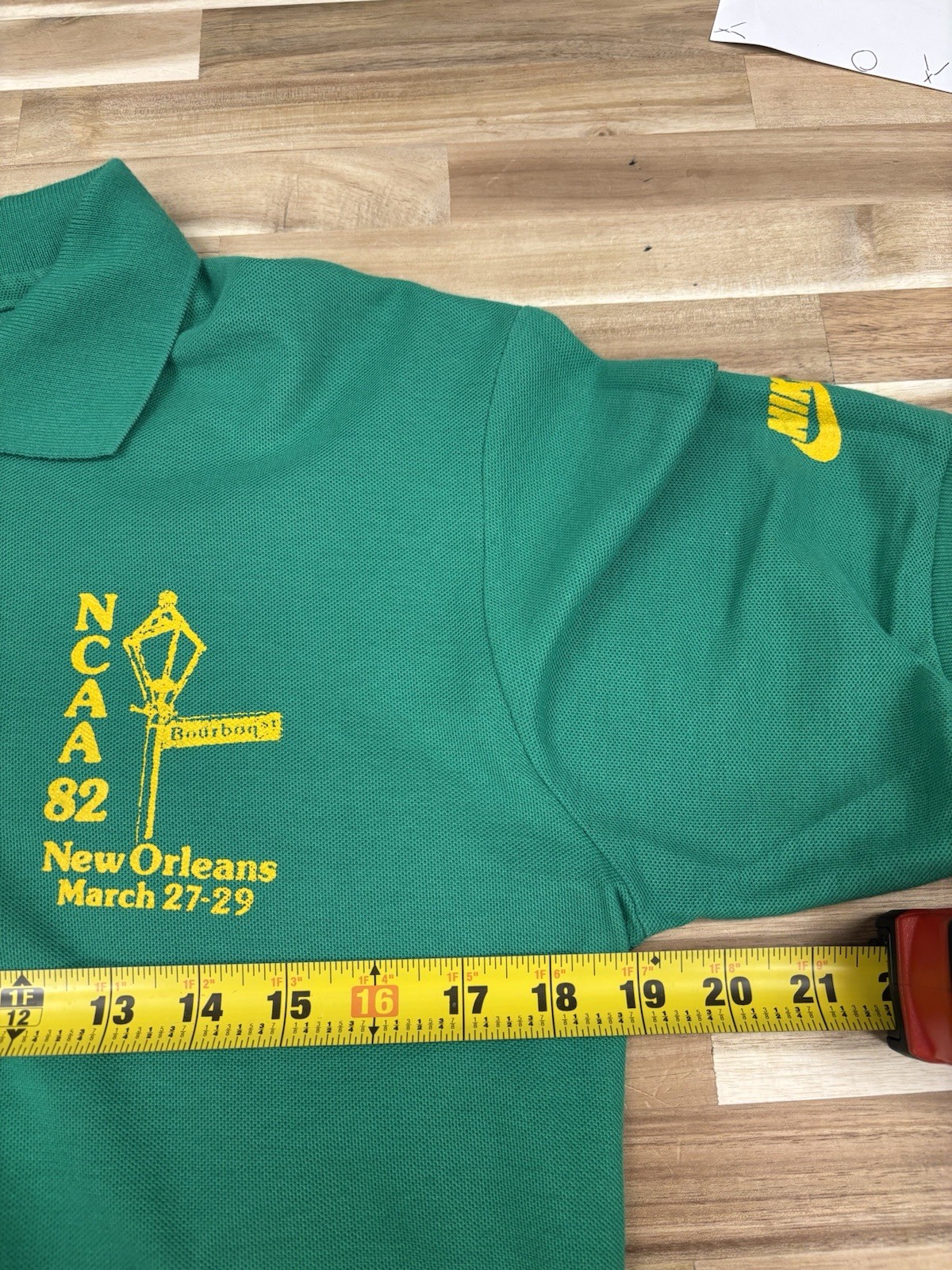 Vintage 1892 Nike x NCAA New Orleans Final Four Green Polo on NIKE ORANGE LABEL