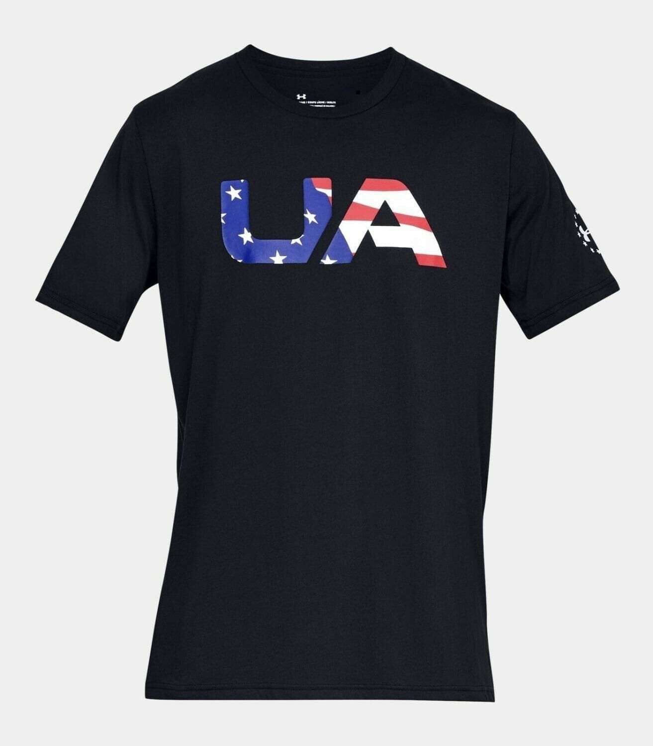 Under Armour Men’s Freedom Big Flag Logo Black T-shirt Short Sleeve 1333352 001