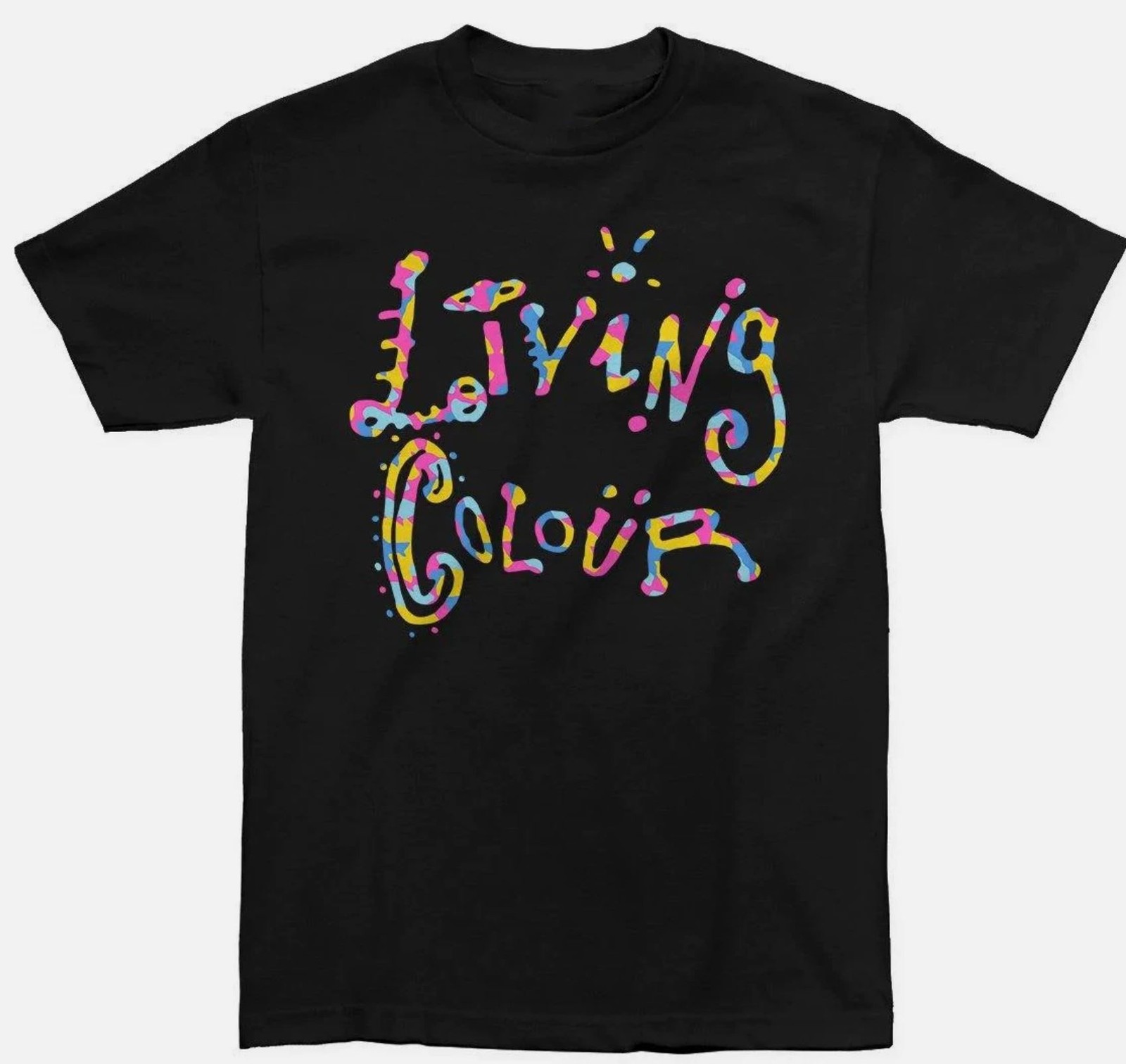 Living Colour Stain T Shirts S-234XL Black Shirt Gift fans