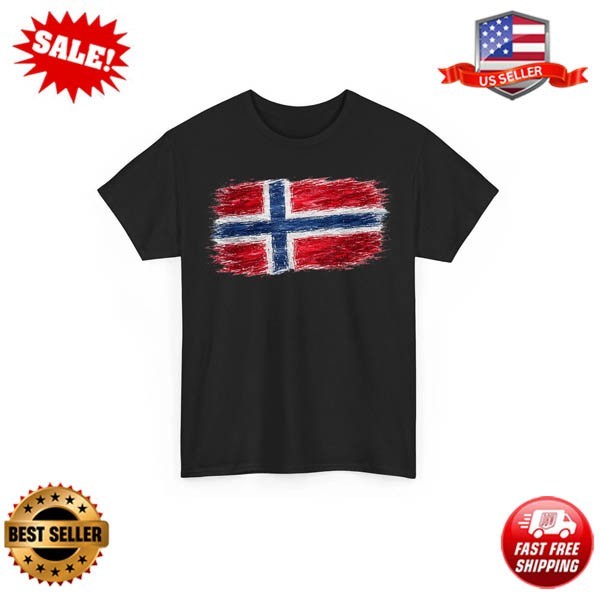 Norway Flag Vintage Grunge Graphic T-Shirt