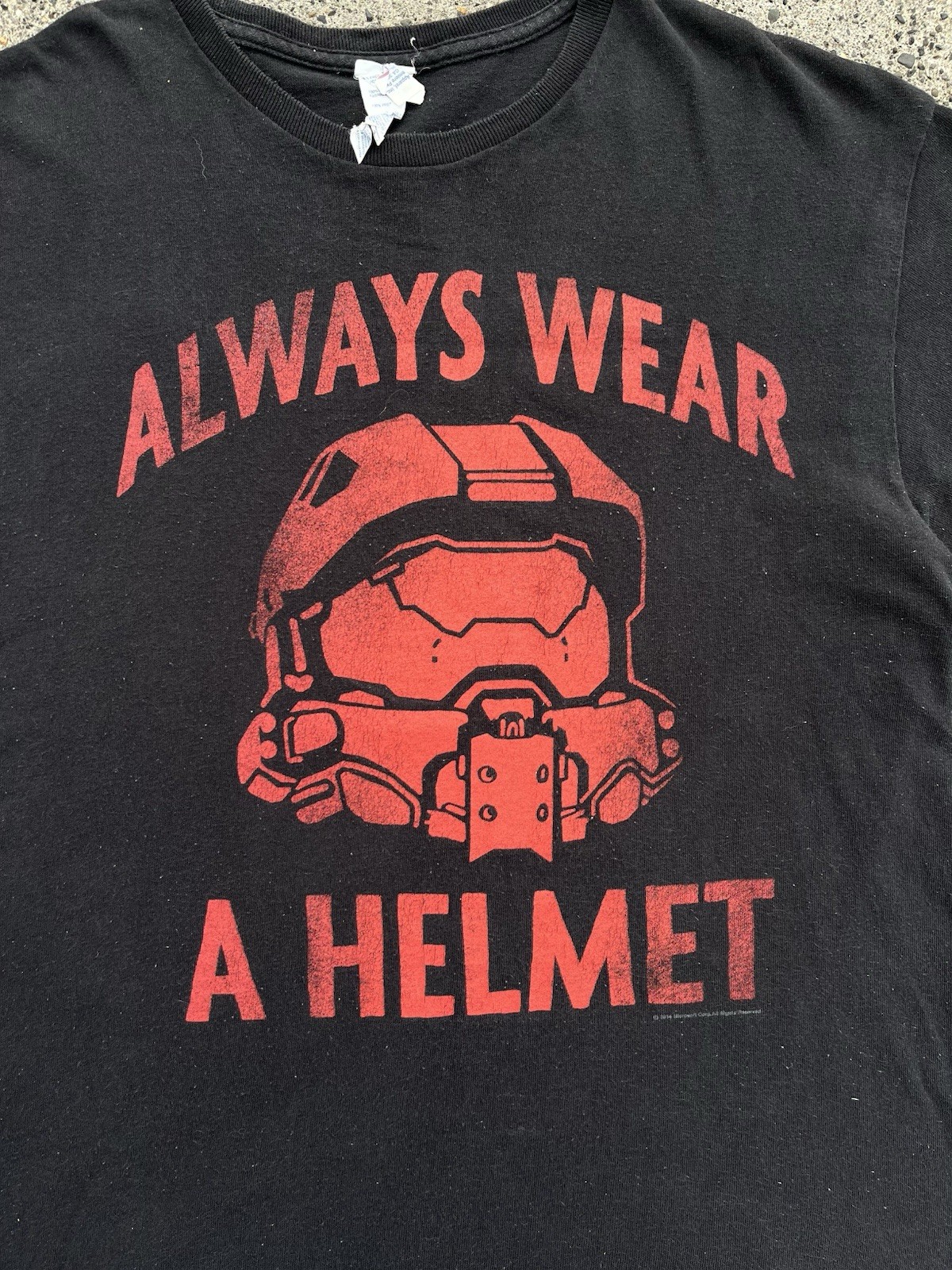 Vintage Y2K Master Chief Helmet Promo T Shirt L Microsoft XBOX Bungie HALO