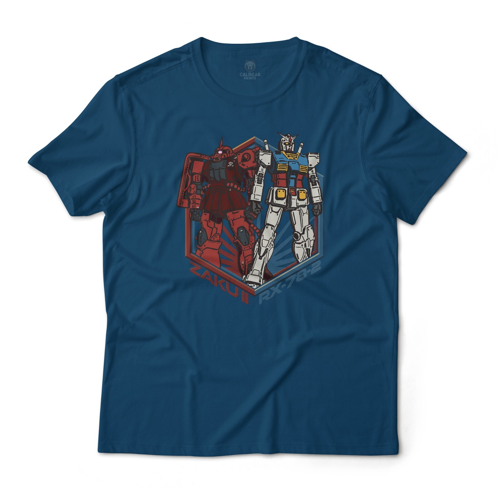 RX-78-2 Gundam and MS-06S Char’s Zaku II Anime Graphic Art Lightweight Tee