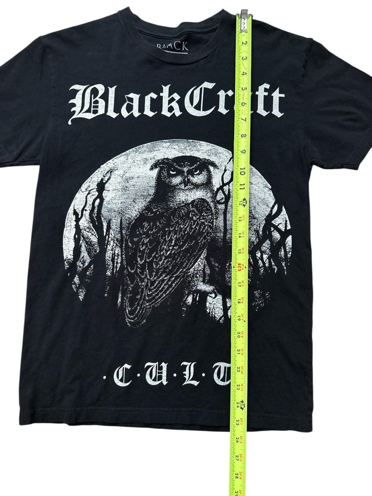 Black Craft Cult Men’s Unisex T-Shirt Size Small Owl Moon Shirt Witchcraft